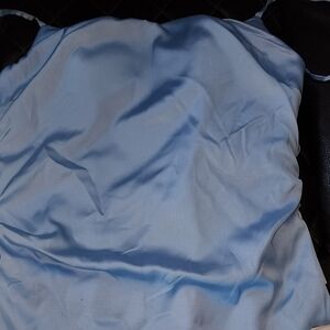 Elegant Sky Blue Satin Dress